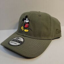 New Era x Disney Mickey Mouse 9twenty Olive Green Adjustable Strapback Hat RARE