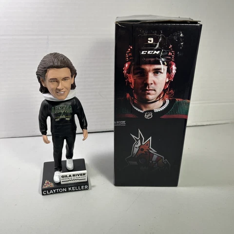 CLAYTON KELLER ARIZONA COYOTES BOBBLEHEAD 3/12/23 SGA MULLETT ARENA Cover