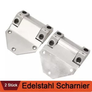 2x Edelstahl Scharnier Schwerlastscharnier 500kg Belastung Tür Türe Türband DE - Bild 1 von 12