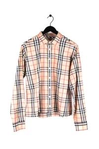 Camisa Original Burberry London Hombres Calce Ajustado Cuadros Mangas Más Largas Se Ajusta a M, H2443 - Imagen 1 de 8