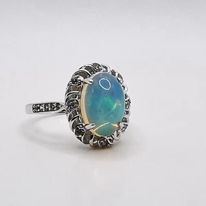 CAVILL Wunderschöne weißer Opal Damenring Ring  925 Silber Gr. 65 fast  NEU! - Bild 1 von 15