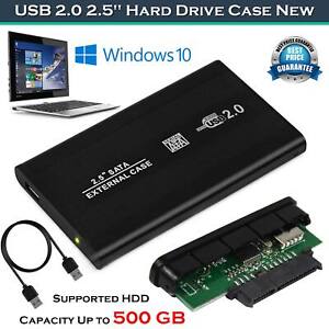 USB 2.0 to SATA Hard Drive Enclosure Caddy Case For 2.5" Inch HDD SSD External
