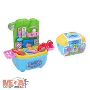 18 Piece Peppa Pig Medic Play Case Fun Role Play Doctor Equiptment Kids Girls 