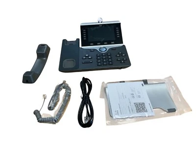 Cisco CP-8865-3PW-K9 IP Video Phone w/ Camera  + Cables - Image 1 of 2