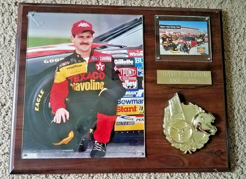 Davey Allison Wood Plaque 1961-1993 15×12" Cover