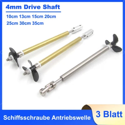 4mm Propeller Schiffsschraube Antriebswelle 3 Blatt für Propeller RC Modell Boot - Bild 1 von 4