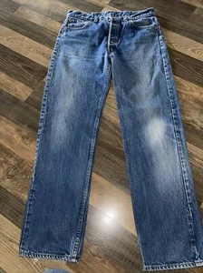Levi's 501 Blue Jeans 501-0115 blau tatsächliche Passform W34 L 31 Made in USA *LESEN - Bild 1 von 19