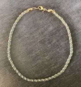 Vintage MONET Two tone Gold & Silver Braided Twist Rope Necklace 18” long - Picture 1 of 4