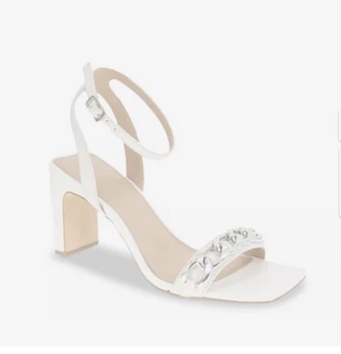 Sandália Feminina de Salto BCBGeneration Finda Branca 6,5 M Prata - Imagem 1 de 4