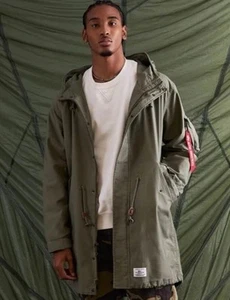 Alpha Industries M-59 Fishtail MOD Parka Men’s Jacket Olive Green Size XL - Picture 1 of 7