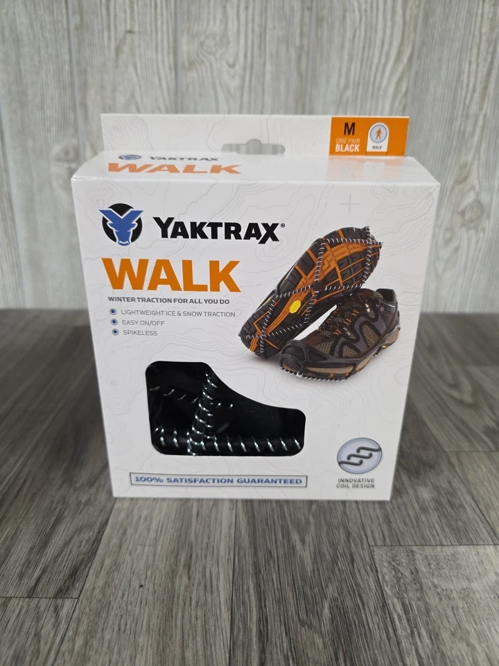 Yaktrax 08603 Boot/Shoe Ice Cleats, Unisex, Size M - Black