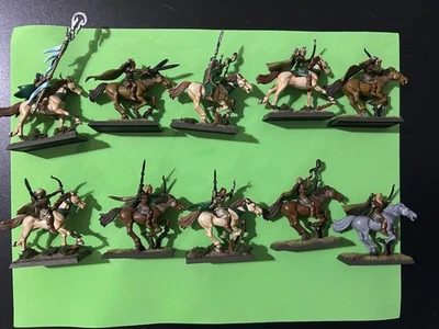 Warhammer Fantasy Wood Elf Glade Riders – 14 Painted Cavalry - Plastic - Image 1 of 4