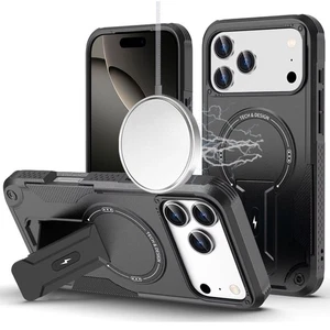 For iPhone 17 PRO Case Magnetic Circle Rugged Grip Kickstand + Tempered Glass - Picture 1 of 20
