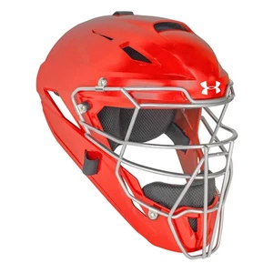 Under Armour Converge Matte Youth Baseball/Softball Catcher's Helmet - Scarlet - Picture 1 of 1
