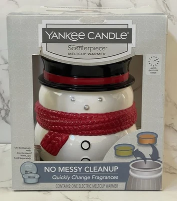 2017 Yankee Candle Scenterpiece Meltcup Wax Warmer Jackson Frost Snowman - Image 1 of 4