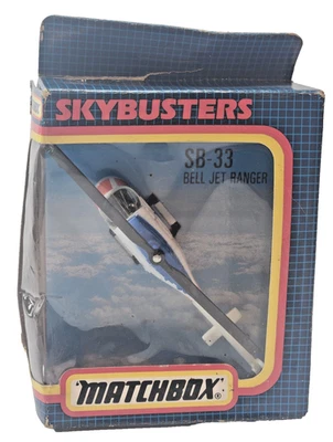 Matchbox 1989 Skybusters SB-33 Bell Jet Ranger Helicopter Army Observation - Image 1 of 4