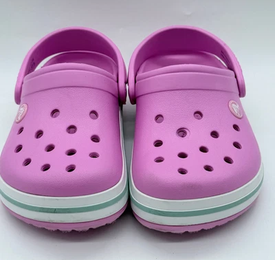 Zuecos Crocs Niños Rosa Correas Sin Cordones Ligeros Informales-Talla J1 Foto 1 de 4