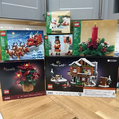 LEGO Christmas Bundle of 6- Alpine Lodge, Poinsettia, & More - Image 1 of 4
