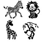 Baby Zoo Animals Stencil Card Quilting Airbrush Tattoo Free Post