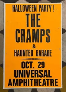 THE CRAMPS/Haunted Garage OG PROMO Boxing Style 1988 Concert Poster Psychobilly - Picture 1 of 2