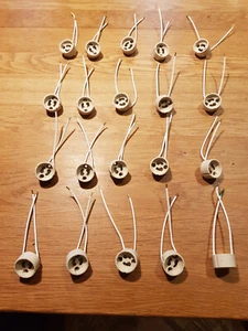 5 x GU10 Lampenfassung Aderendhülsen Sockel Halogen LED Fassung - Bild 1 von 2