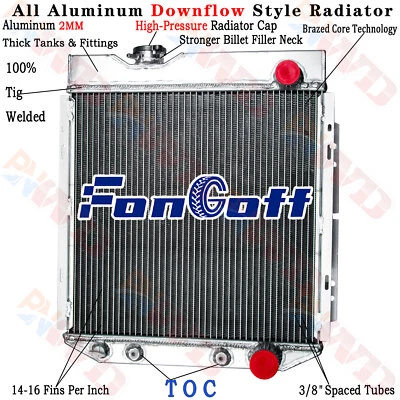 4 Row Aluminum Radiator For 1960-1966 1964 Mercury Comet Ford Mustang Falcon — 第 1/4 张图片