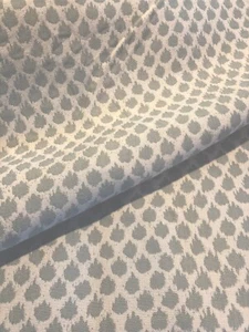 Sage And Cream Ikat Dot Upholstery Fabric - 7/8 Yard - Picture 1 of 4