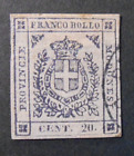 ITALIA ,ITALY 1859 Old State MODENA "Stemma di Savoia" 20c Used ss.15