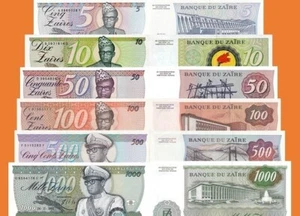 (Reproduktionen !) Geldscheine - Kongo/Zaire - 26-31 1982-1985 - Bild 1 von 1