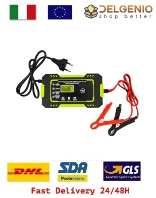 Caricabatterie Carica batterie x Batteria litio moto 12V 3-5-6A Intelligente LCD - Immagine 1 di 2