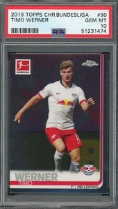 Timo Werner 2019 Topps Chrome Bundesliga Card #90 PSA 10