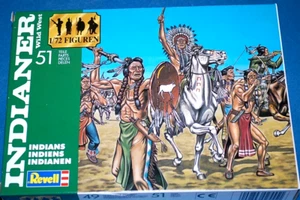 REVELL 1/72 - FAR-WEST American Indians - RARE GREEN BOX 2555 ON SPRUES - Imagen 1 de 1