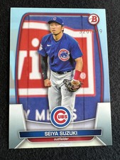 SEIYA SUZUKI - 2023 Bowman Sky Blue Paper Parallel /499 Chicago Cubs #93