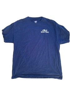 Vintage Style Logo T-Shirt J & J Electrics Herren Large dunkelblau - Bild 1 von 4