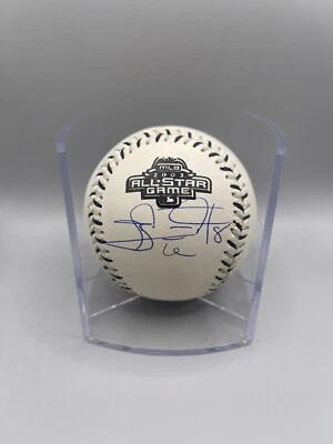 Carl Everett Firmado 2003 Oficial MLB Juego de Estrellas Béisbol Beckett con Cubo Foto 1 de 4