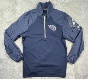 Nike NFL On Field Titans 1/4 Zip Jacket Men’s Small Blue Dri-Fit Pullover - Picture 1 of 10
