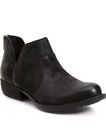 Born Women's Shari Black Distressed Suede Ankle Bootie Back Zip Boot Size 7.5