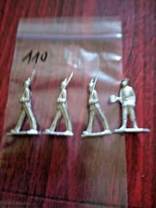 Figuren ca 1:43 4 Zinnfiguren militär historisch unbemalt (110) - Bild 1 von 1