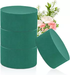 4Pcs Floral Foam round 3.2" Green Wet Dry Flower Foam Blocks Florist Plant Foam - Picture 1 of 7