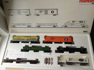 Marklin H0 4862 USA Freight Car Set I - LNIB - Era III  - Image 1 of 4