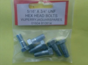 HEX HEAD BOLTS 5/16" UNF X 3/4" LONG UFB131/6 SPARTS X6 - Foto 1 di 1