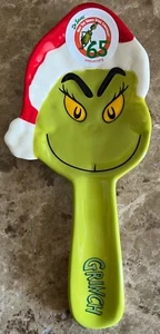 Dr Seuss' 65th How the Grinch Stole Christmas! 9.5" x 4" Ceramic Spoon Rest New - Picture 1 of 3