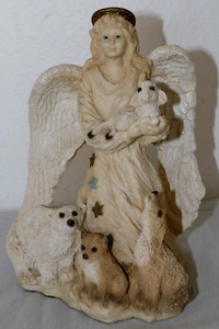 Angel Lamb & Critters Limited Edition United Design 9" Figurine  Vintage 1992 - Picture 1 of 15