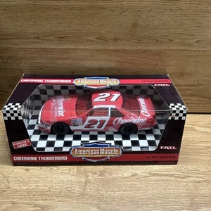 American Muscle 1/18 Die Cast #21 Morgan Shepherd Cheerwine Thunderbird New Seal - Picture 1 of 6