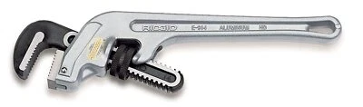 RIDGID 90107 E-910 Llave de extremo de aluminio Llave de plomería de 10 pulgadas plateada pequeña Foto 1 de 4