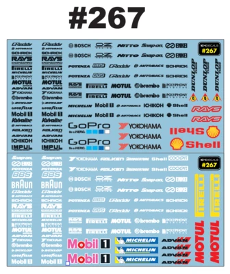 Sponsor Water Slide Decal White Toner  1/24 - 1/28 RC Model Dicast Hot!!! #267 - Image 1 of 4