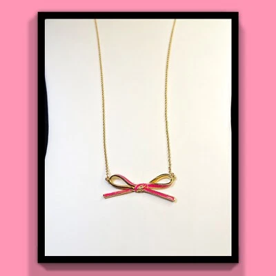 Collar colgante con lazo rosa Kate Spade Foto 1 de 4
