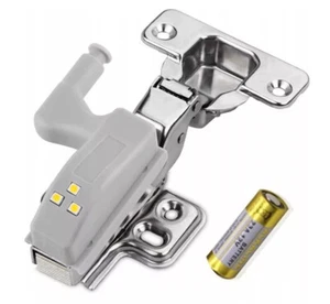 4 LUCI CASSETTO SENSORE LAMPADA LED CERNIERA ANTA MOBILE ARMADIO ILLUMINAZIONE - Imagen 1 de 9