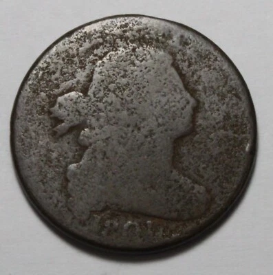 1801 3 Errors Reverse Large Cent HU153 - Image 1 of 4