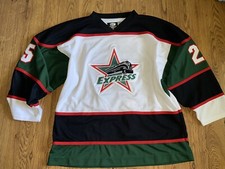 2003-04 Roanoke Express ECHL #25 Kevin Bergin Game Worn Used Hockey Jersey